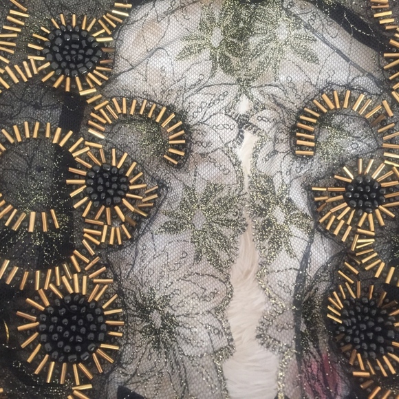 NEW! AGENT PROVOCATEUR SOIREE KIMIKO BLACK GOLD BEADED EMBELLISHED COUTURE BRA 4 - Picture 5 of 9